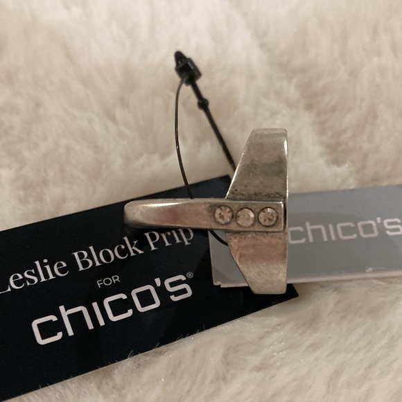CHICO’S Leslie Block Prip LBP Silver Ring size 6 -numbered collection - Picture 3 of 9